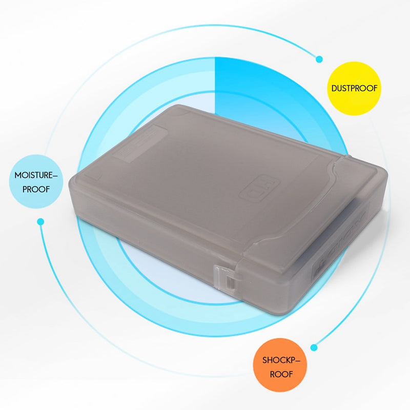 3.5" Hdd Plastic Protective Case — Gray