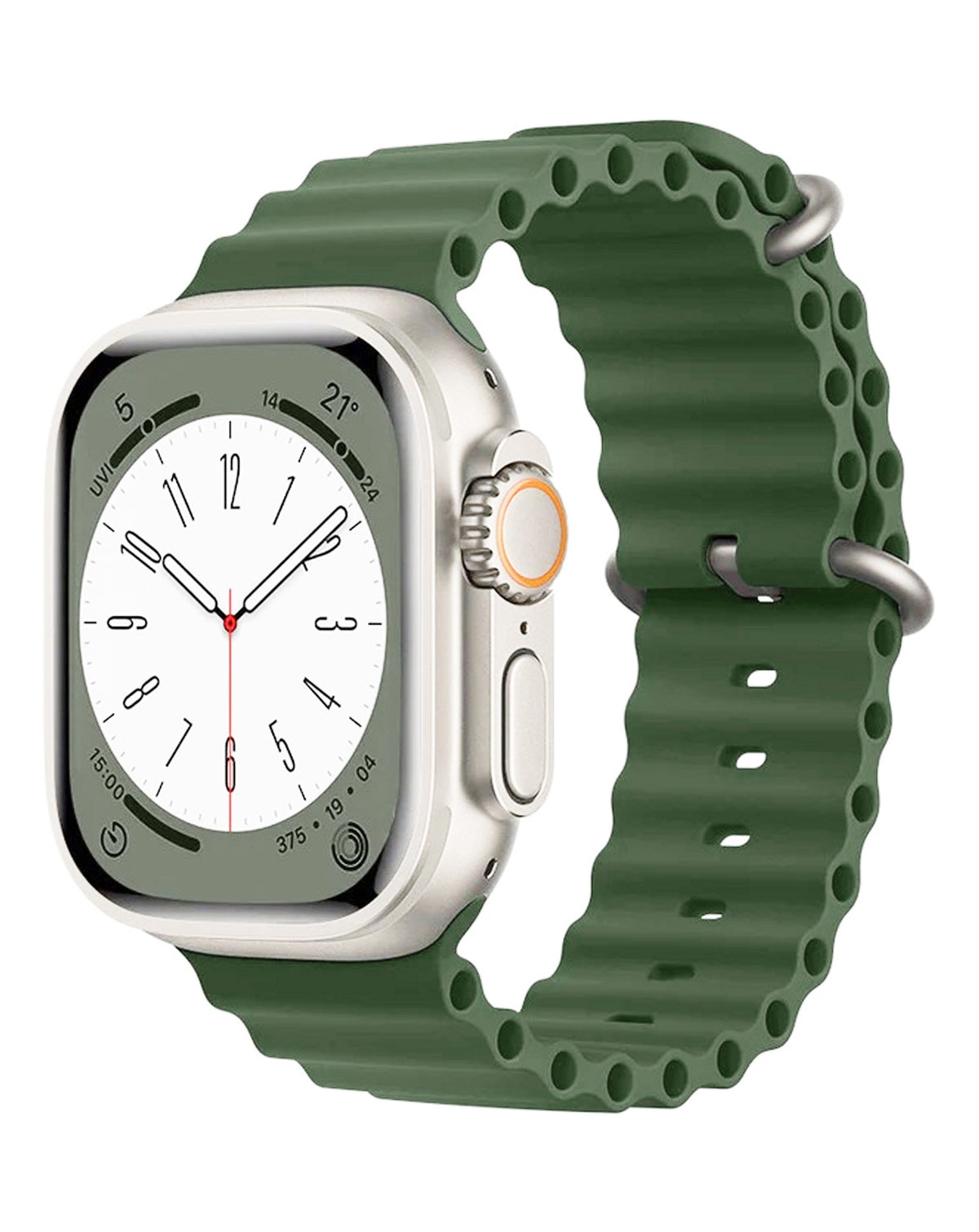 Soft Silicone Strap for Apple Watch 38 / 40 / 41mm — Forest Green