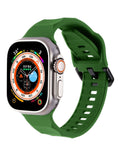 Soft Silicone Strap for Apple Watch 38 / 40 / 41mm — Dark Green
