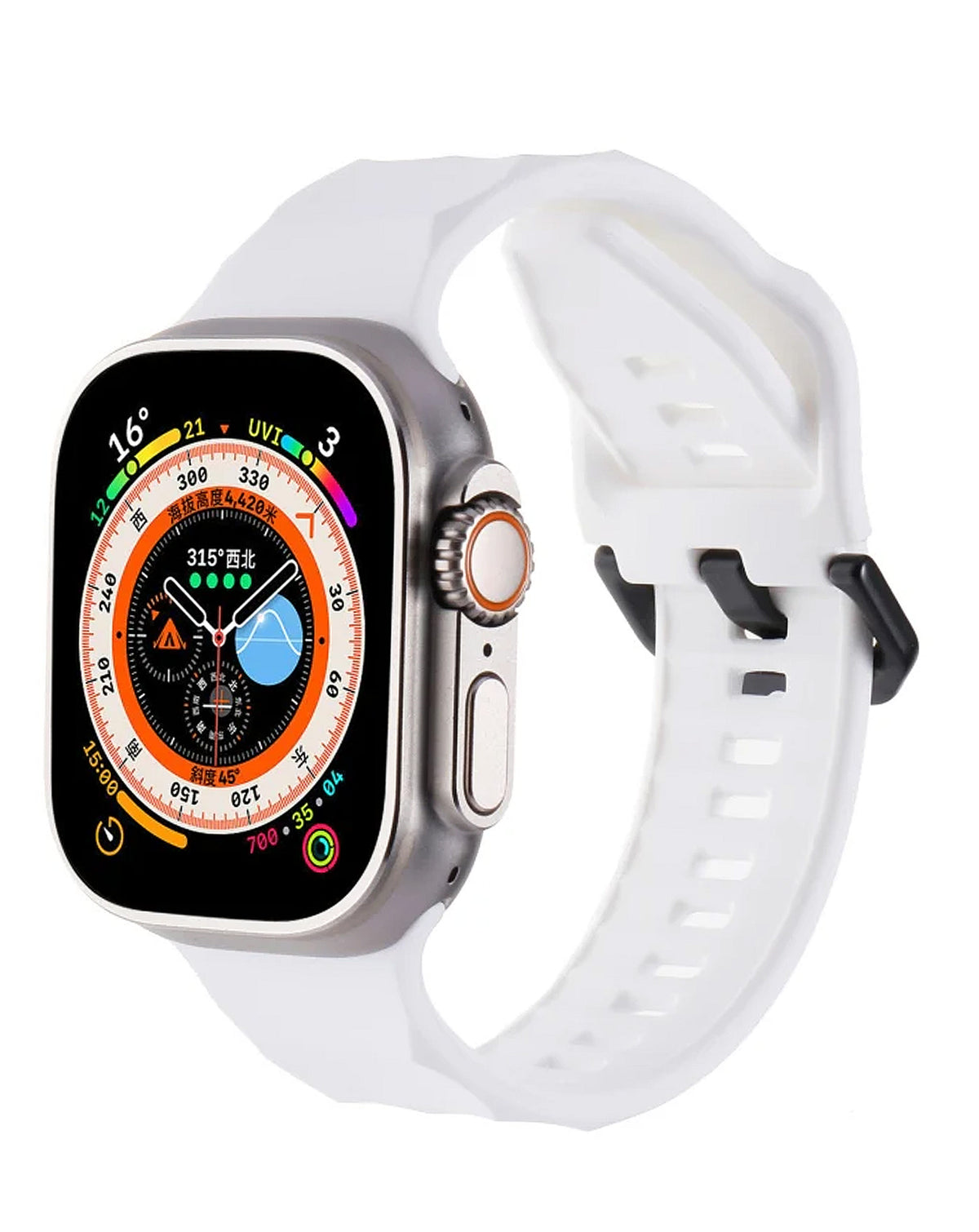 Soft Silicone Strap for Apple Watch 38 / 40 / 41mm — White
