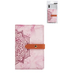 Universal Back Phone Datura Flower Leather Card Slot — Hot Pink