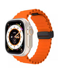 Magnetic Soft Silicone Band for Apple Watch 42 / 44 / 45 / 46 / 49mm — Orange