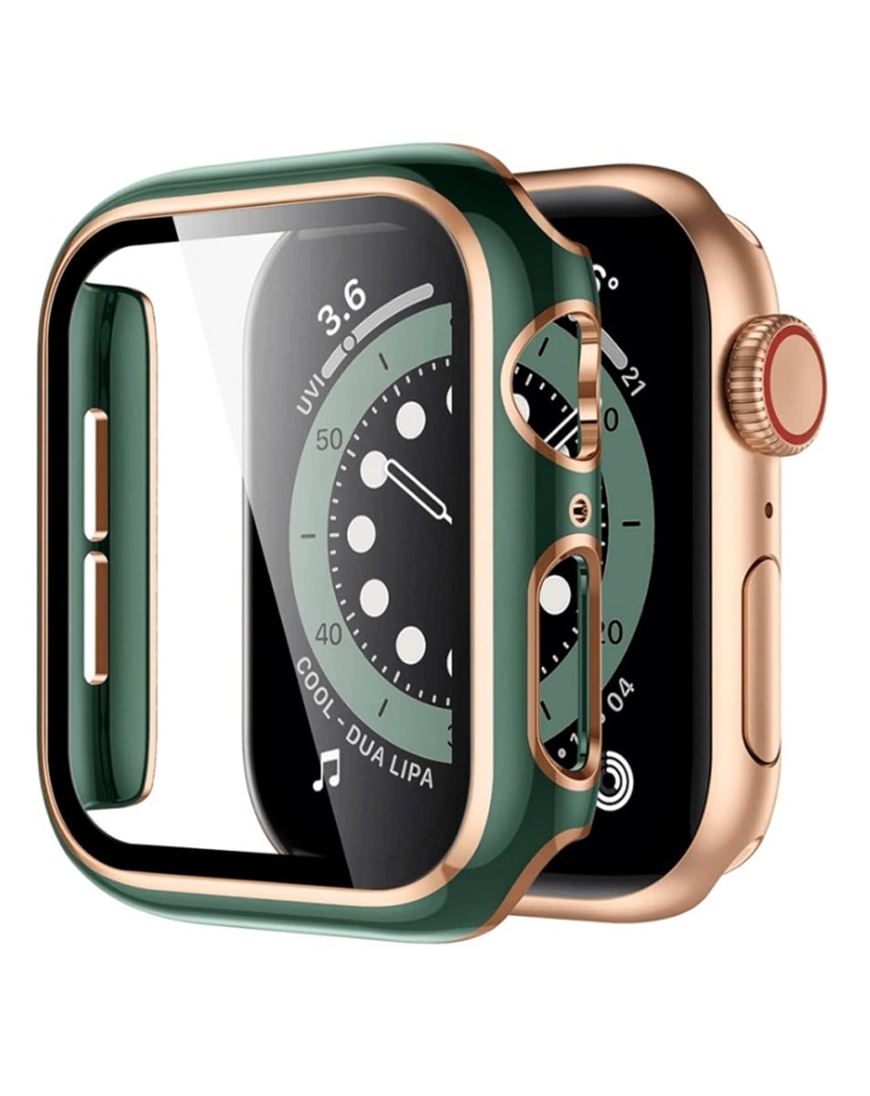 Protective Case for Apple Watch 42mm — Dark Green & Rose Gold
