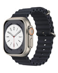 Soft Silicone Strap for Apple Watch 42 / 44 / 45 / 46 / 49mm — Black