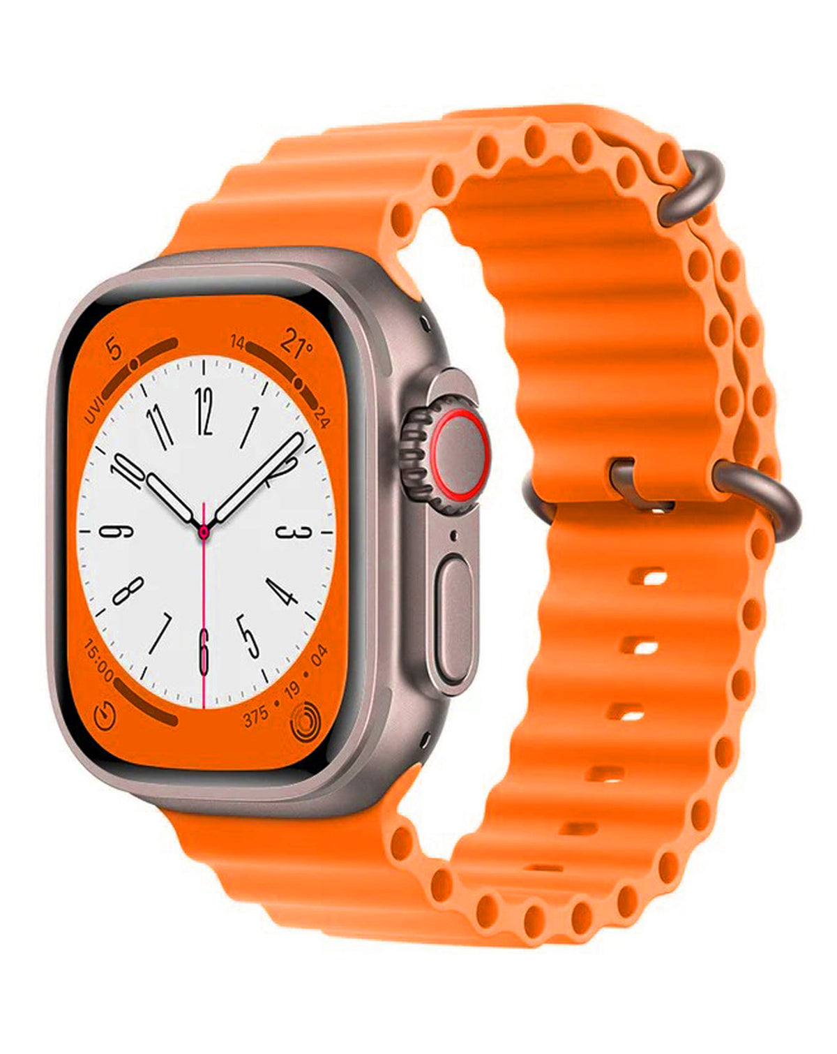 Soft Silicone Strap for Apple Watch 42 / 44 / 45 / 46 / 49mm — Orange