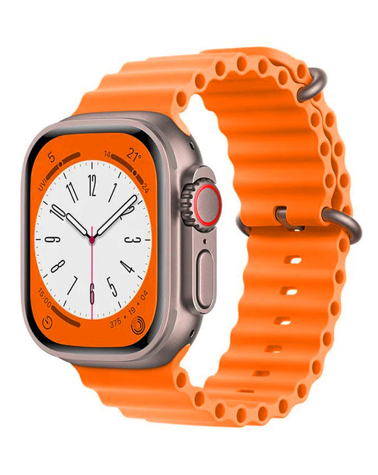 Soft Silicone Strap for Apple Watch 42 / 44 / 45 / 46 / 49mm — Orange