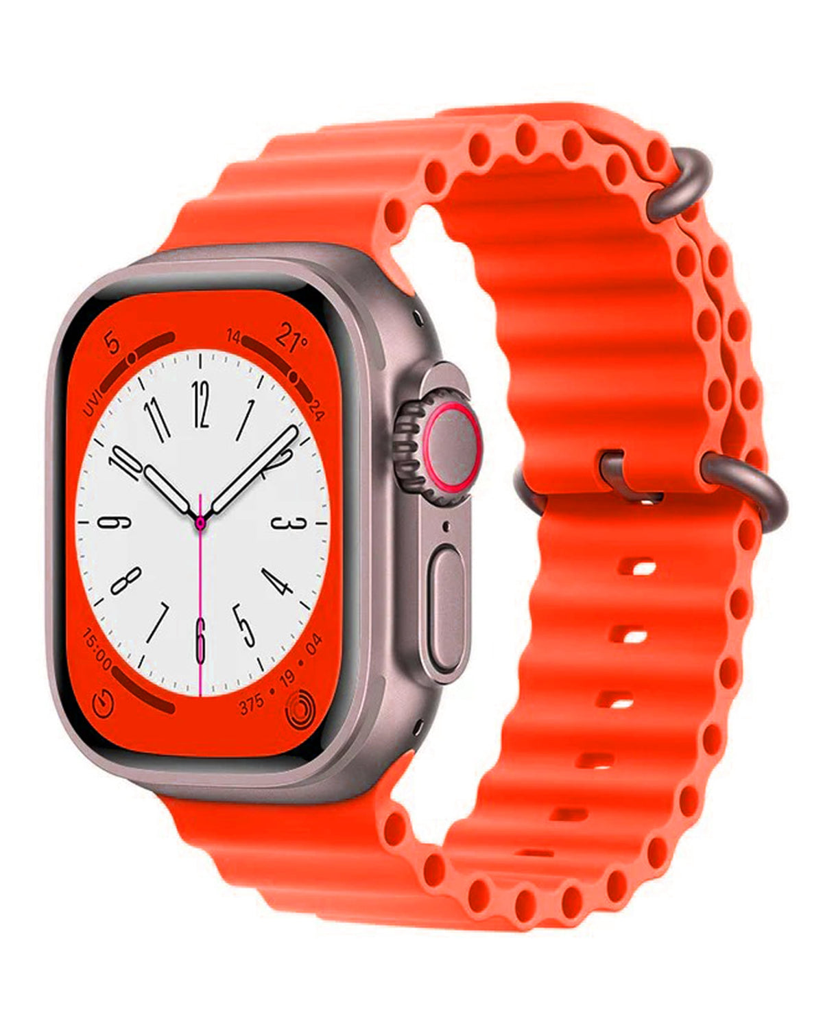 Soft Silicone Strap for Apple Watch 42 / 44 / 45 / 46 / 49mm — Red