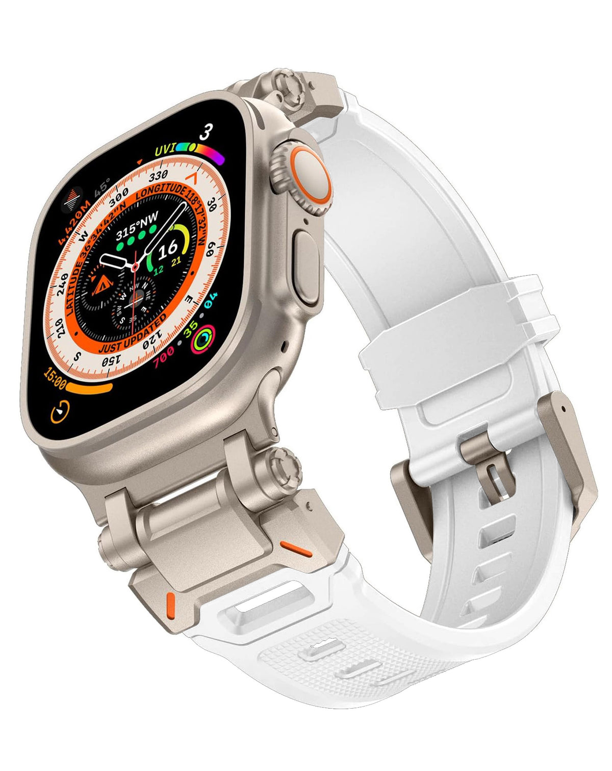 Soft Silicone Band for Apple Watch 42 / 44 / 45 / 46 / 49mm — White
