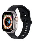 Soft Silicone Strap for Apple Watch 42 / 44 / 45 / 46 / 49mm — Black