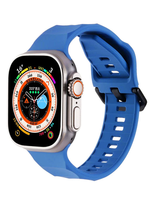 Soft Silicone Strap for Apple Watch 42 / 44 / 45 / 46 / 49mm — Navy Blue