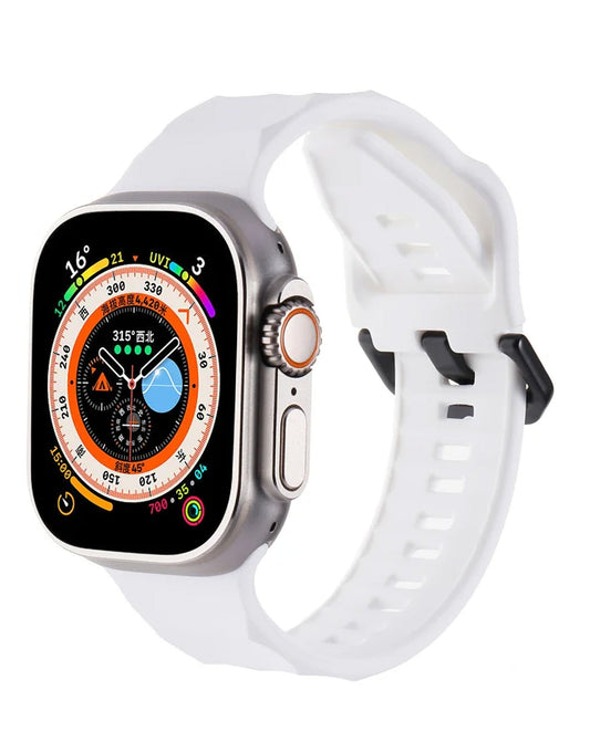 Soft Silicone Strap for Apple Watch 42 / 44 / 45 / 46 / 49mm — White