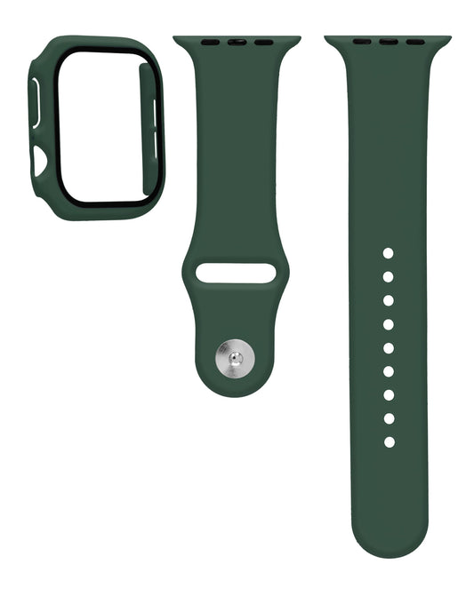 Soft Silicone Band for Apple Watch 42mm 2024 — Dark Green