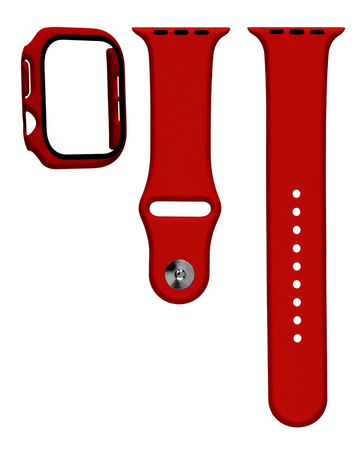 Soft Silicone Band for Apple Watch 42mm 2024 — Red