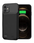 Portable Protective Charging Case for iPhone 12 Mini — 2500 mAh, Black