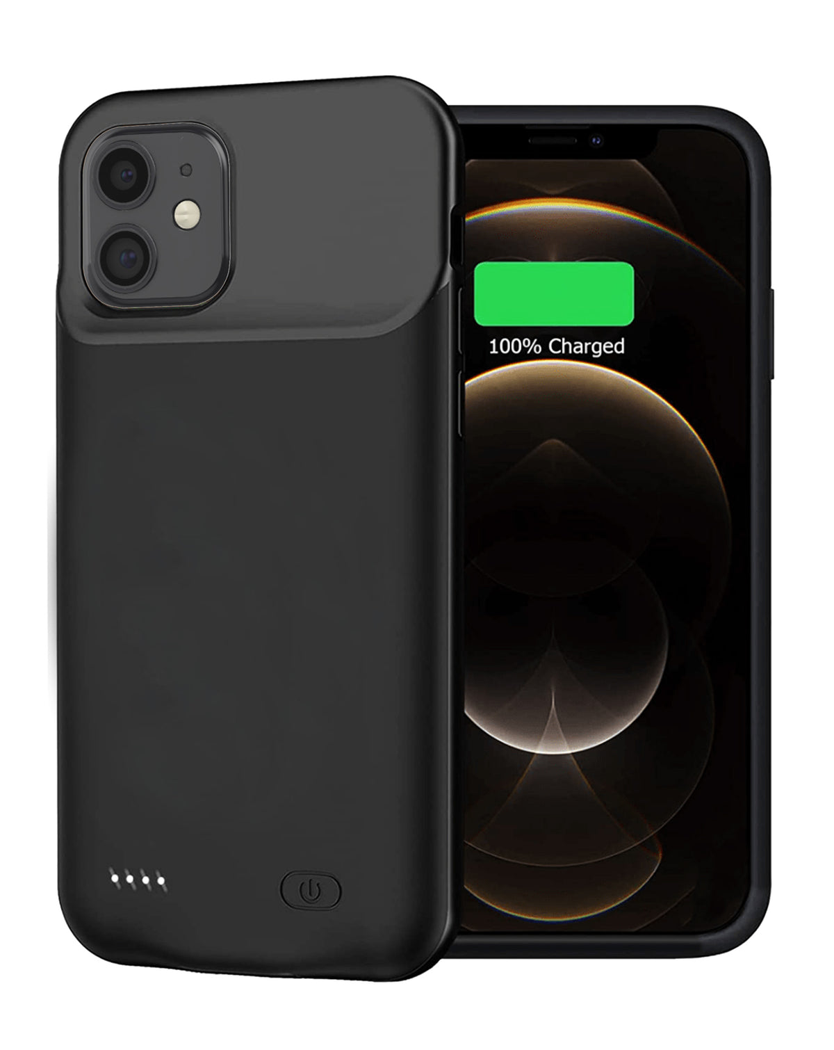 Portable Protective Charging Case for iPhone 12 Mini — 2500 mAh, Black