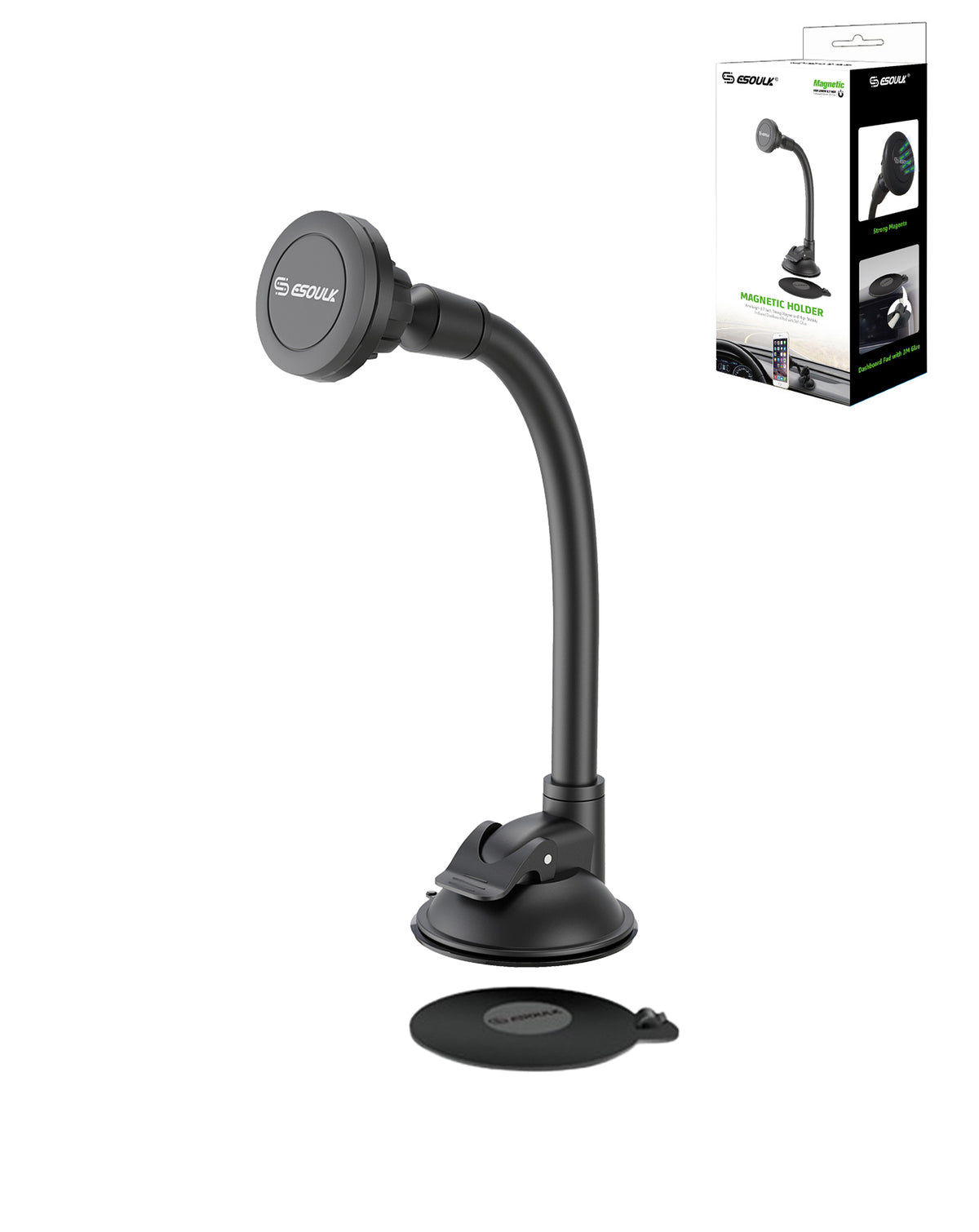 Esoulk Long Magnet Holder — Black
