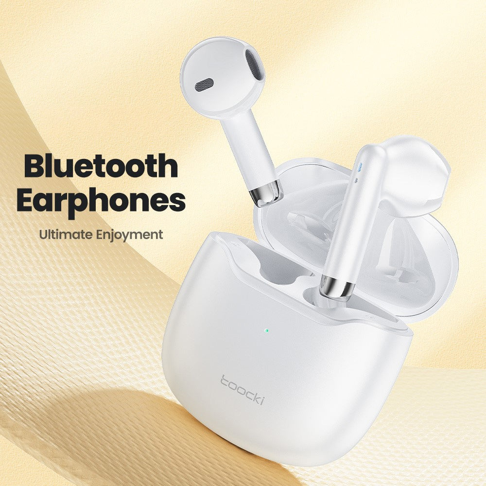 Toocki TWS Bluetooth 5.3 Wireless Earbuds — White