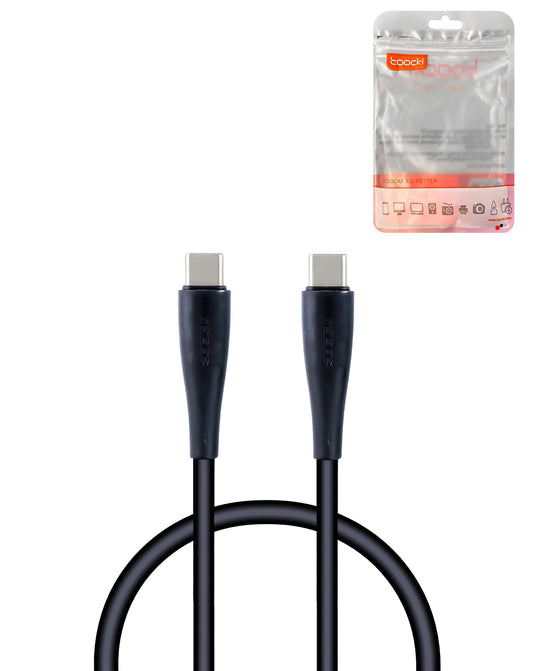 Toocki USB-C to USB-C Honeycomb Fast Charging Data Cable — 3ft, 100W, Blue