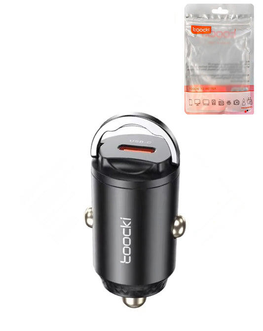 Toocki PD USB-C Car Charger — Black, 40W