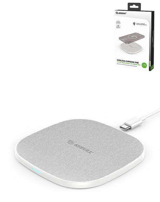Esoulk QI Wireless Charger — 5ft, 15W, White