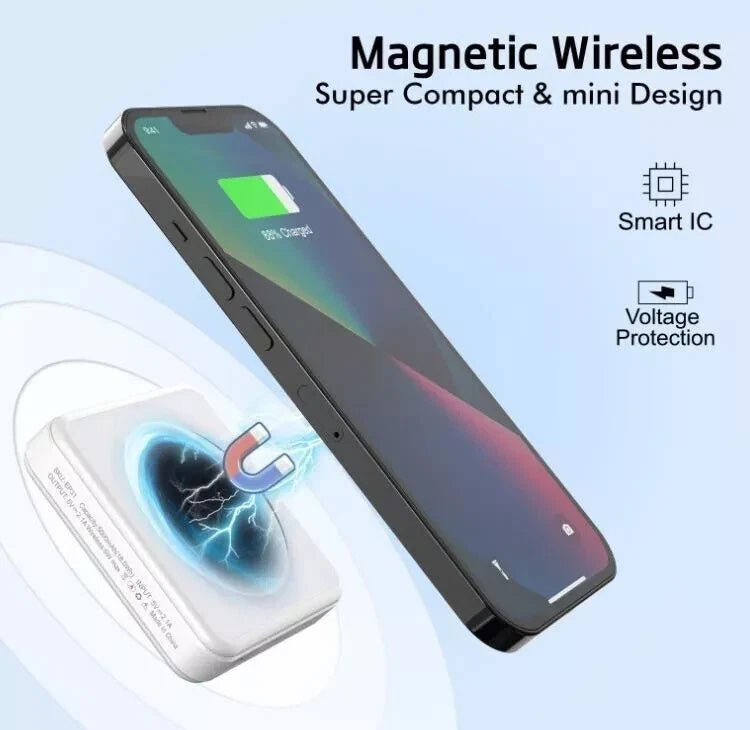 Esoulk Magnetic Wireless Power Bank — 5000 mAh / 5W, White
