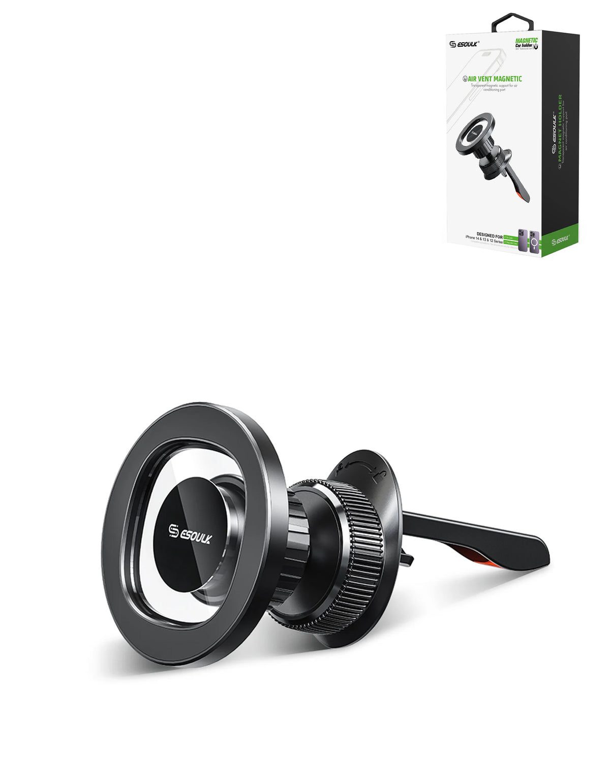 Esoulk Magnetic Air Vent Car Holder — Black