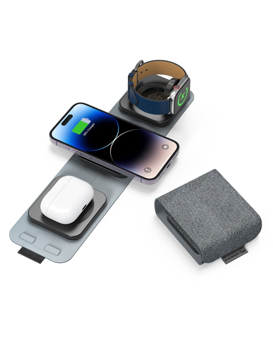 Esoulk 3-in-1 Collapsible Magnetic Wireless Charger — 15W