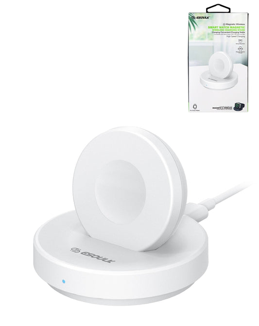 Esoulk Smart Watch Magnetic Wireless Charging Stand — White, 3W