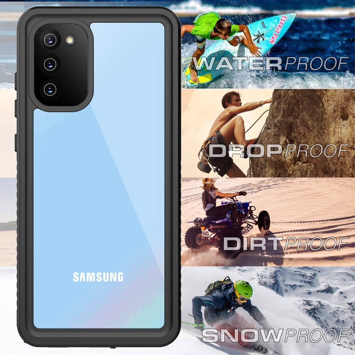 Crystal Clear Water-Resistant Case for Galaxy S20