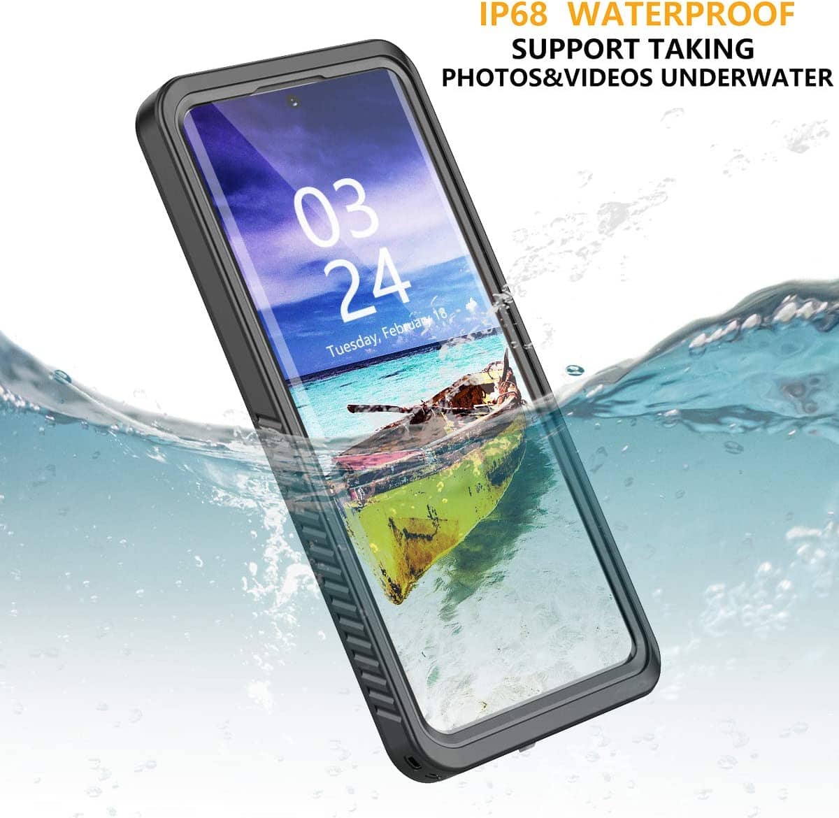 Crystal Clear Water-Resistant Case for Galaxy S20