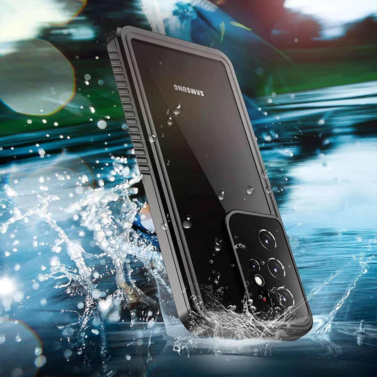 Crystal Clear Water-Resistant Case for Galaxy S21 Ultra
