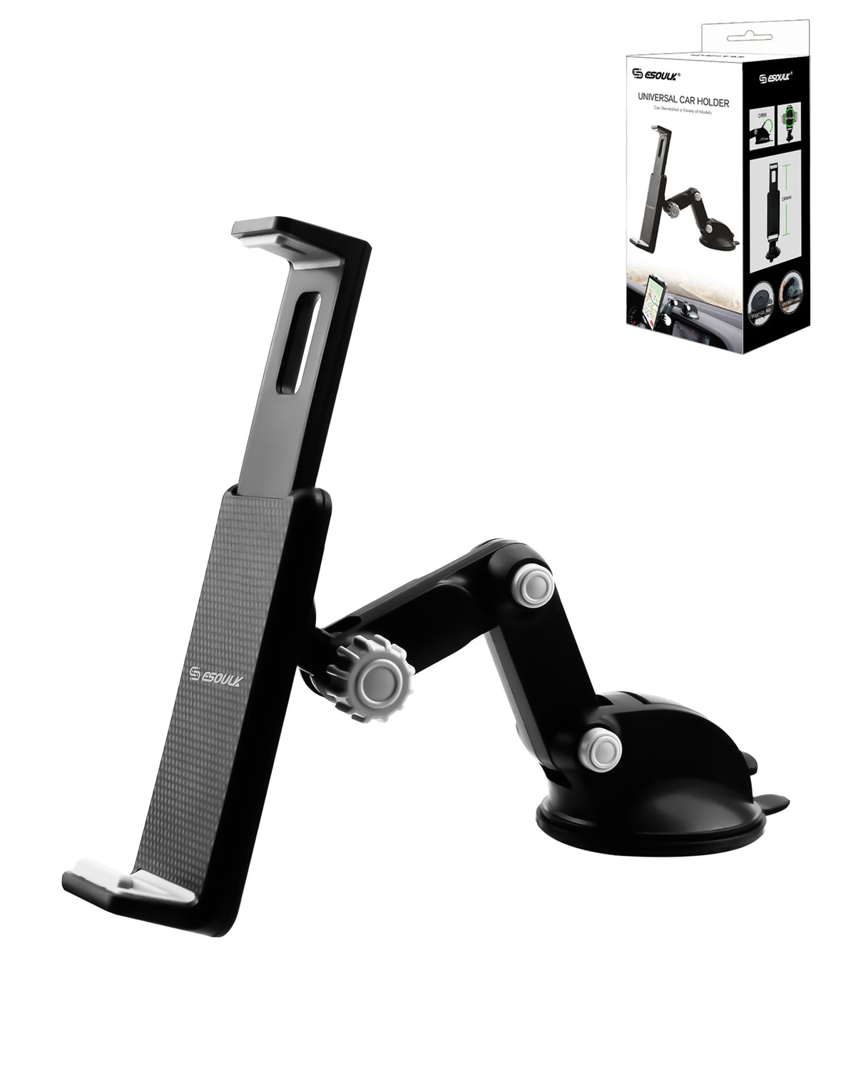 Esoulk EH11P iPad Mini & Phone Holder — Black