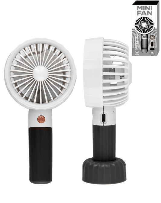 Pomgear Mini Fan with Desk Stand — White