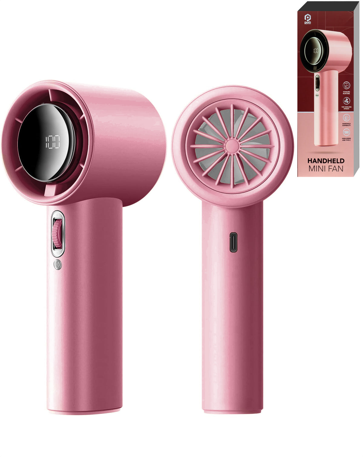 Pomgear Handheld Mini Fan — Pink