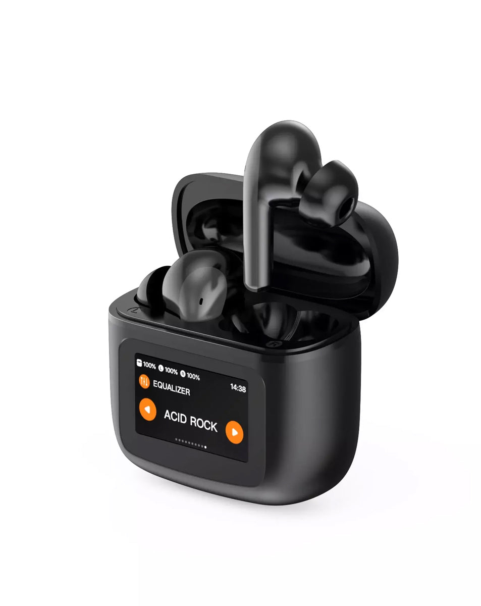 Esoulk Touch Screen ANC & Enc Wireless Earbuds — Black