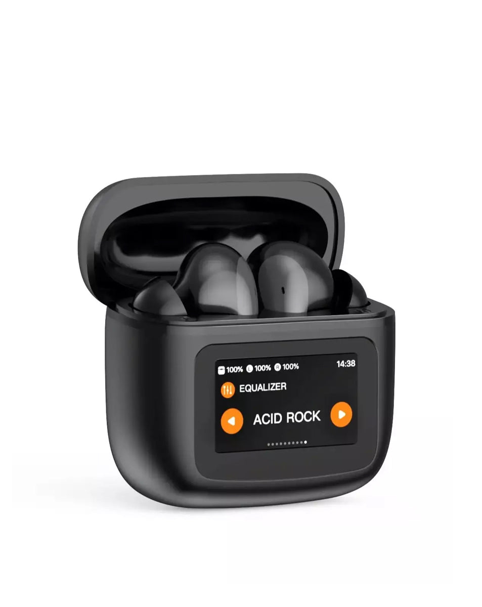 Esoulk Touch Screen ANC & Enc Wireless Earbuds — Black