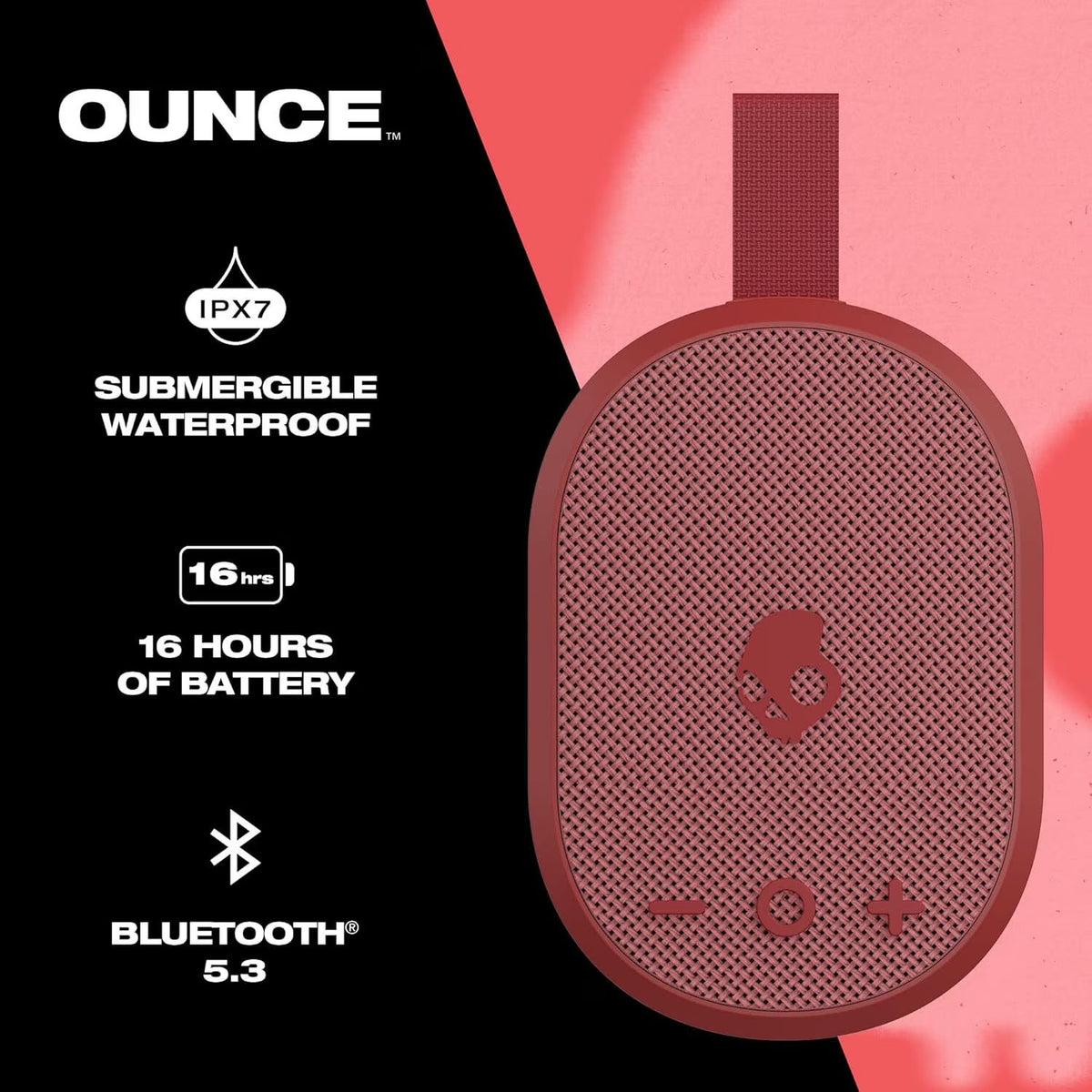 Skullcandy Ounce XT Small Portable Wireless Speaker — Red