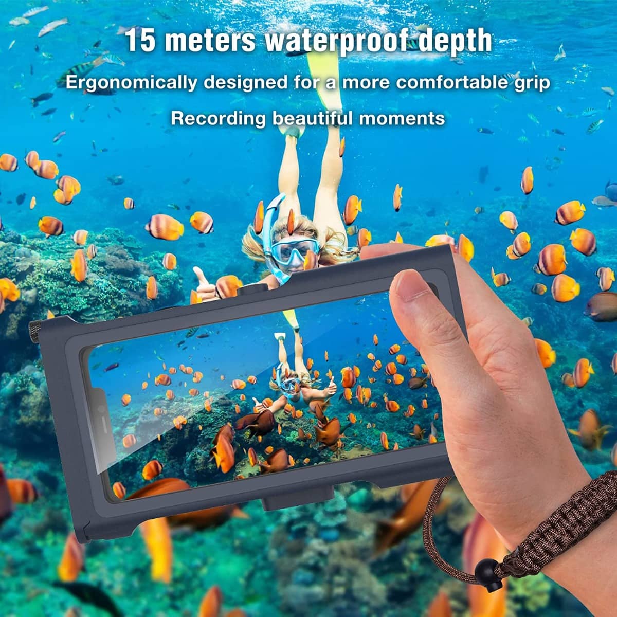 Shellbox Swimming 15M Waterproof Case Surfing Underwater Diving iPhone/Samsung QSK-2