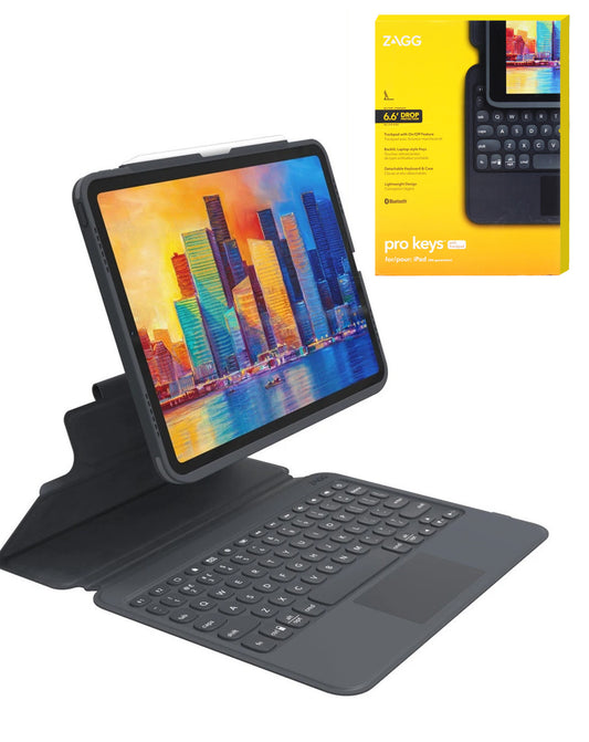 Zagg Pro Keys Wireless Keyboard with Trackpad and Detachable Case for iPad 7 / 8 / 9