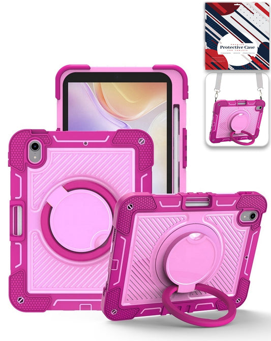 Heavy-Duty Shockproof Kickstand Case for iPad Air 11 2024 / 2025 / 2026 / Air 4 / Air 5 / Air 6 — Hot Pink