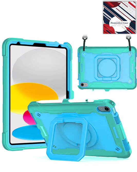 Kickstand Full-Body Case for iPad Air 11 2024 / 2025 / 2026 / Air 4 / Air 5 / Pro 11 (All Models) — Light Blue