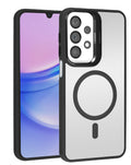 Magnetic Kickstand Crystal Clear Case for Galaxy A13 — Black