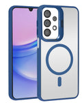 Magnetic Kickstand Crystal Clear Case for Galaxy A13 — Dark Blue