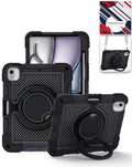 Heavy-Duty Shockproof Kickstand Case for iPad Air 13 2024 / 2025 / 2026 — Black