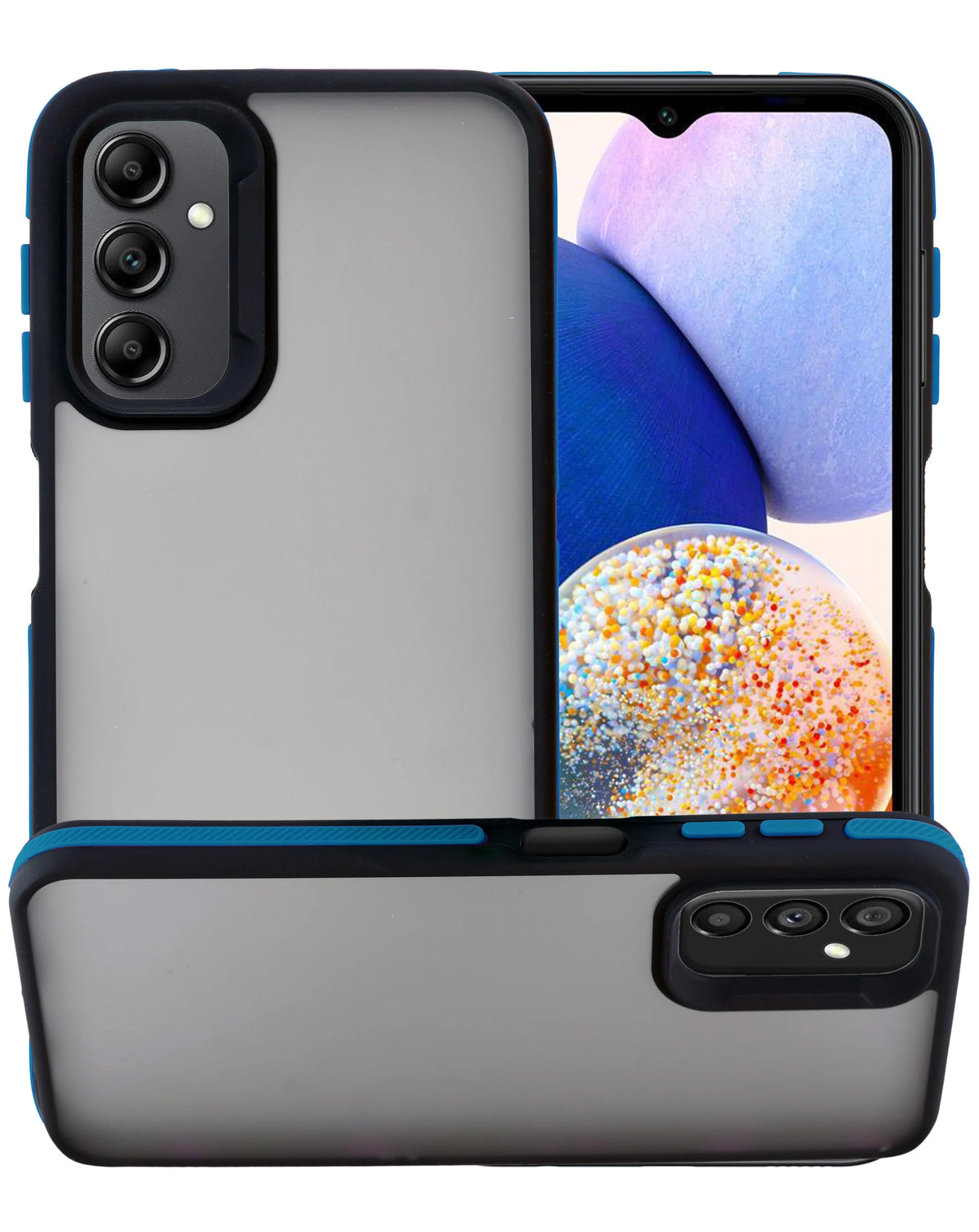 Heavy-Duty Shockproof Soft Silicone Case for Galaxy A13 5G — Blue