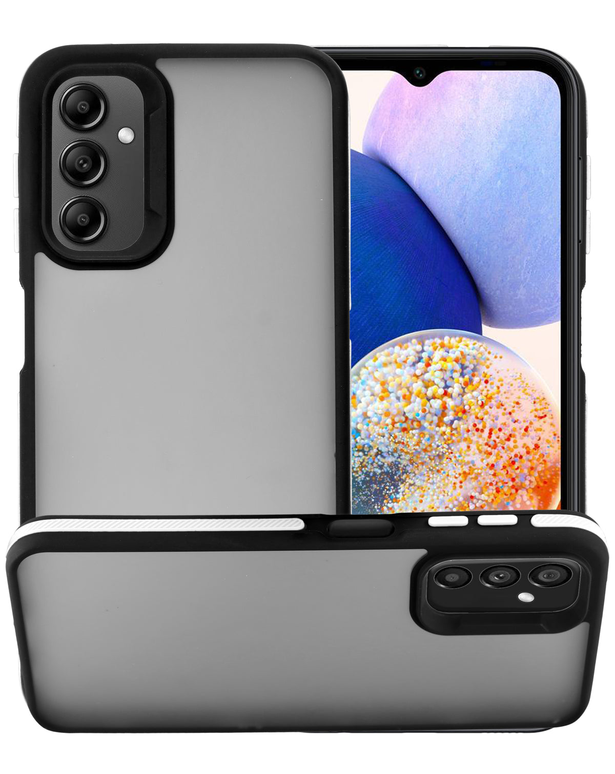 Heavy-Duty Shockproof Soft Silicone Case for Galaxy A13 5G — White