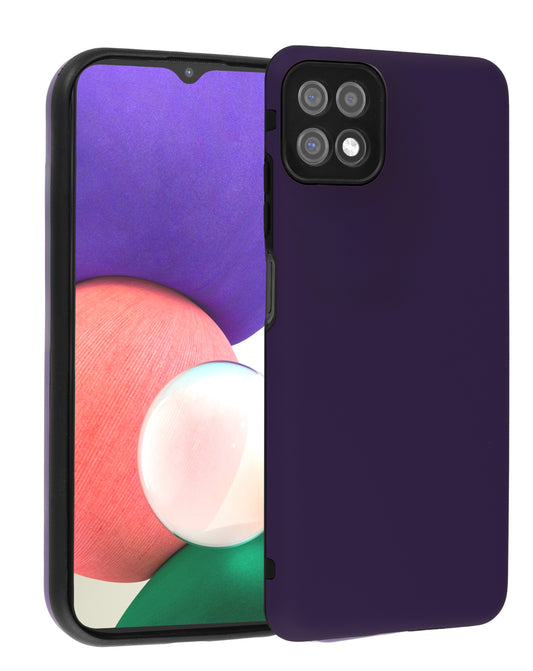 Soft Silicone Case for Galaxy A22 5G — Purple