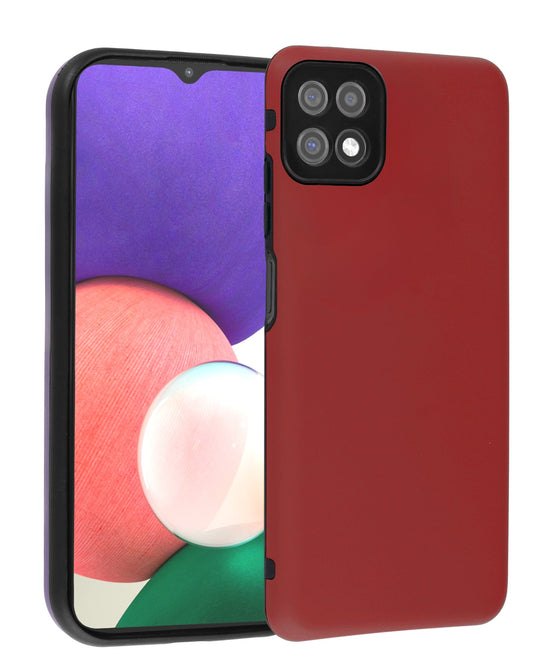 Soft Silicone Case for Galaxy A22 5G — Red