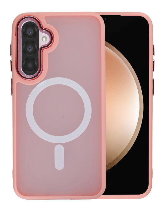 Magnetic Wireless-Charging Compatible Case for Galaxy A27 — Pink