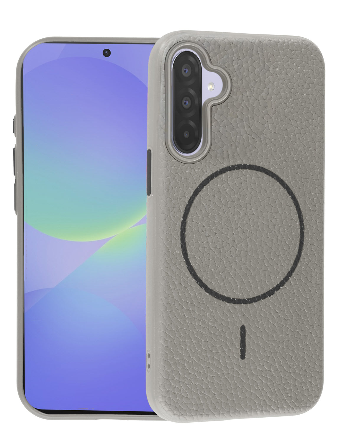 Magnetic Leather Case for Galaxy A36 — Tit Gray